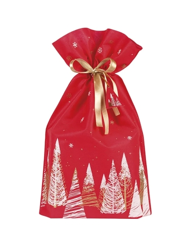 Grande pochette polypropylène rouge Sapin de Noël